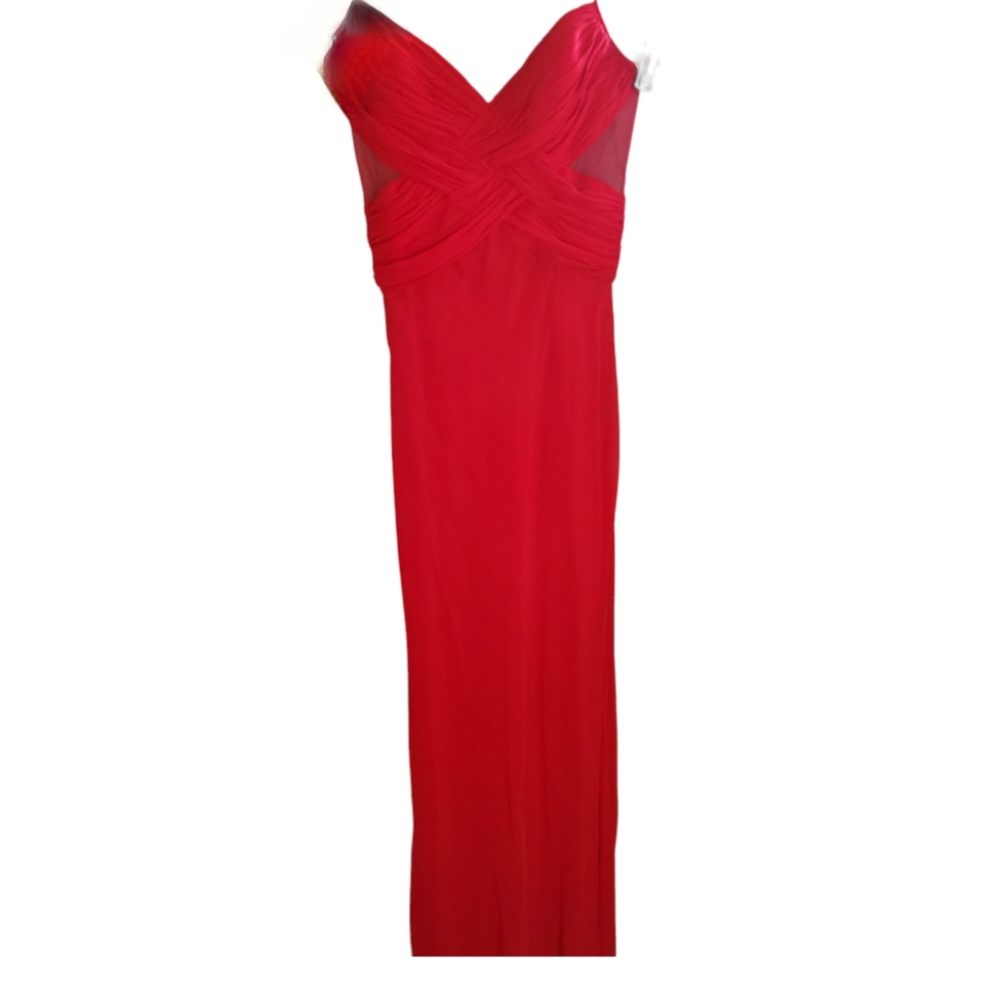 Cache red silk evening dress size 4